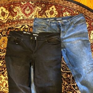 2 pairs Sonoma regular Jeans Black and Blue Denim